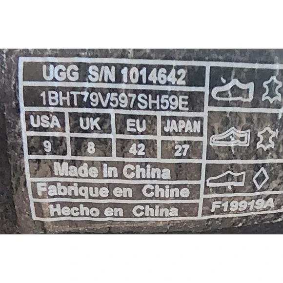 UGG Henrick Stripe Perf Loafer Black Men Sz 9 Energ Nubuck Leather Treadlite - Picture 16 of 16